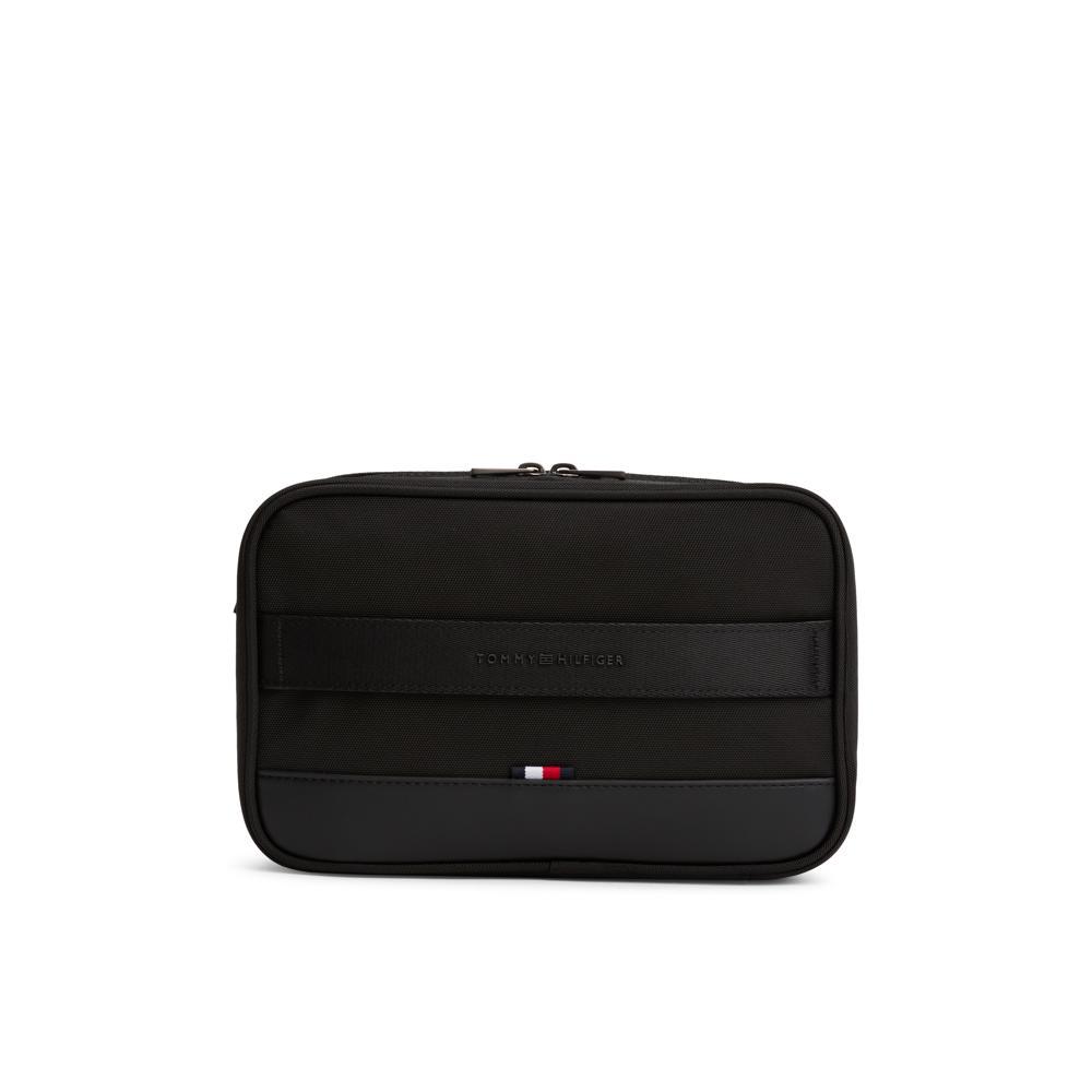 Tommy Hilfiger Metal Logo Mesh Pocket Washbag